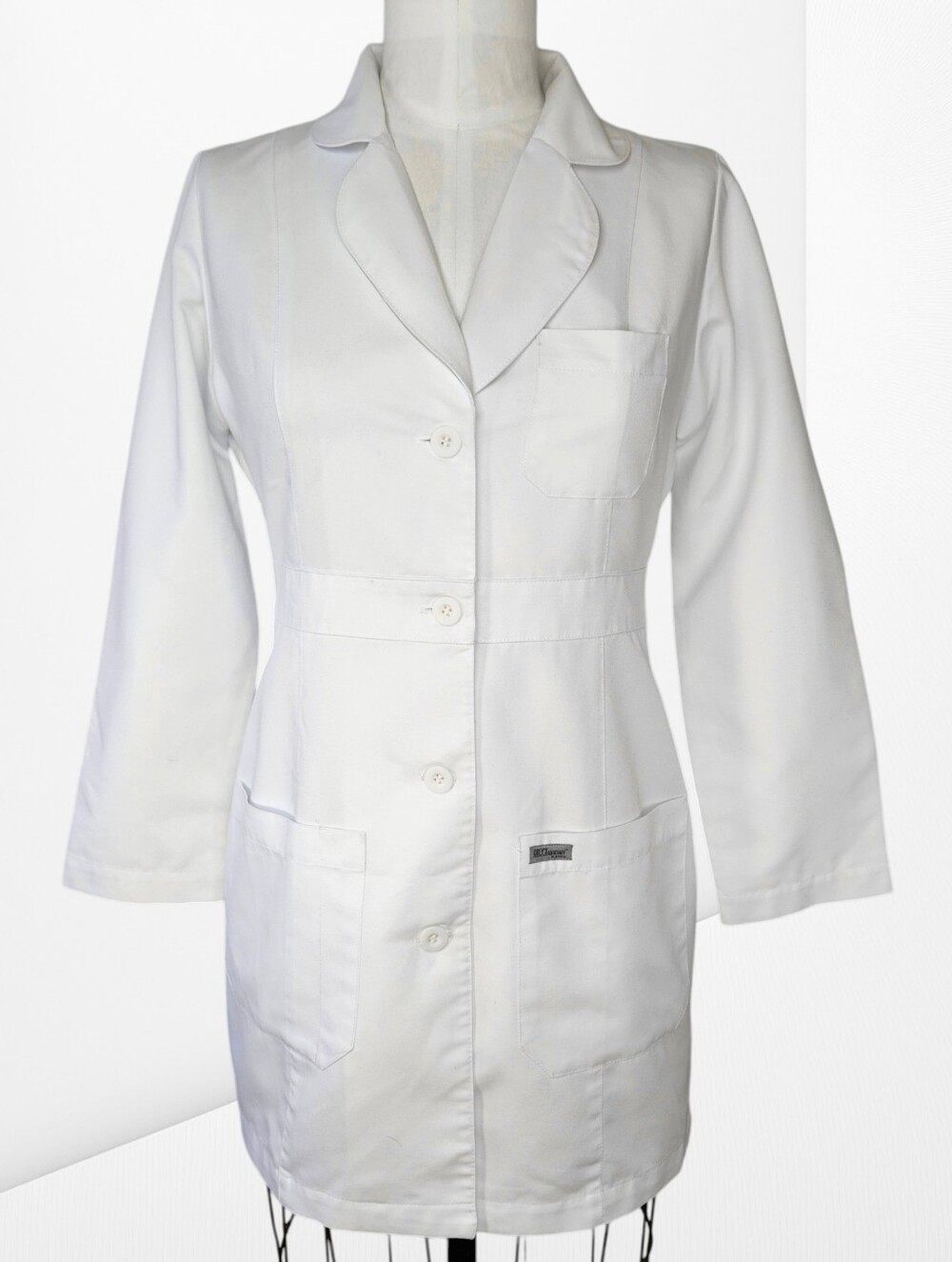 🛑SOLD🛑 Grey's Anatomy Size S Lab Coat Barco Uniforms White Belted 3 Pockets